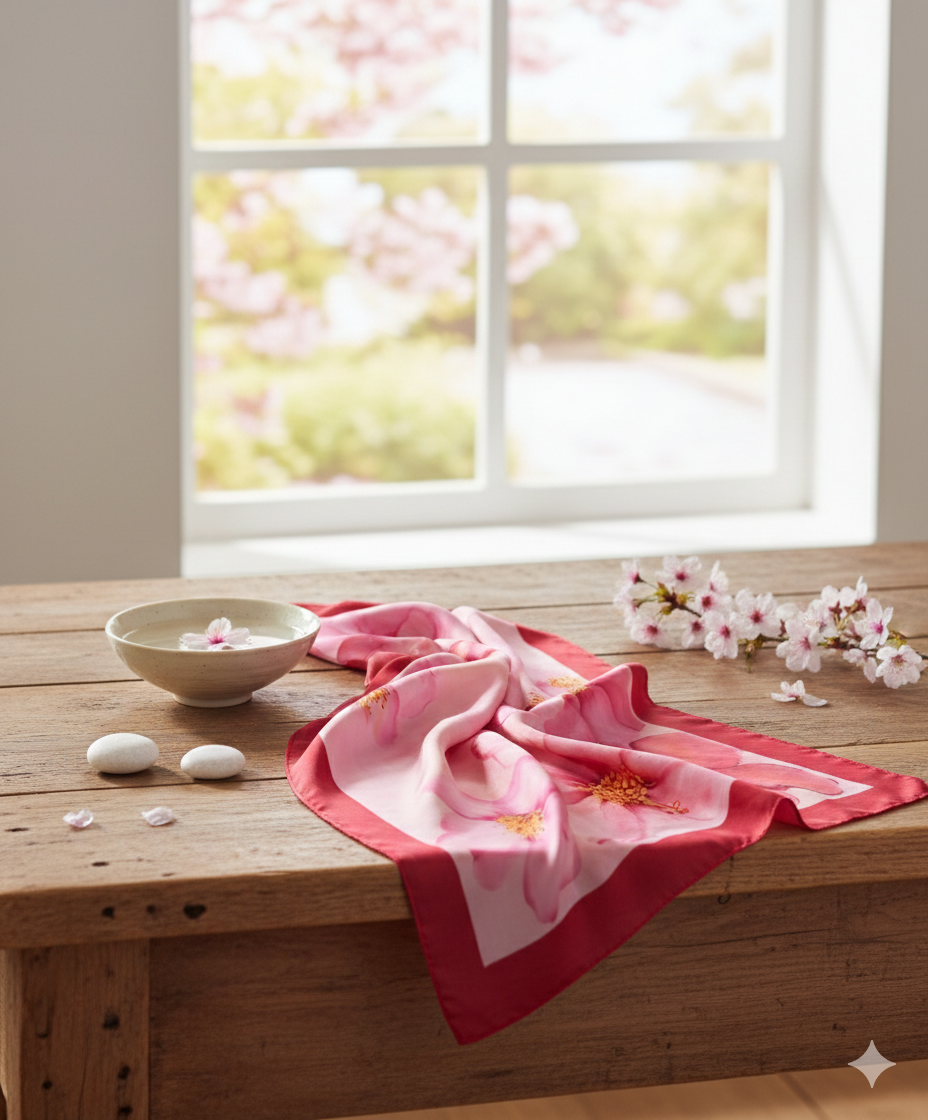 Red Blossom - Square Canvas