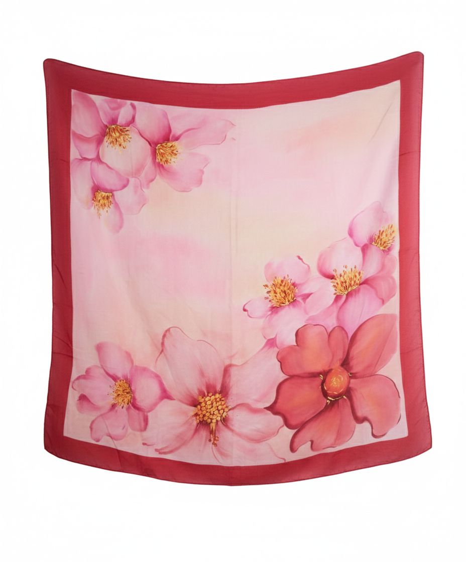 Red Blossom - Square Canvas