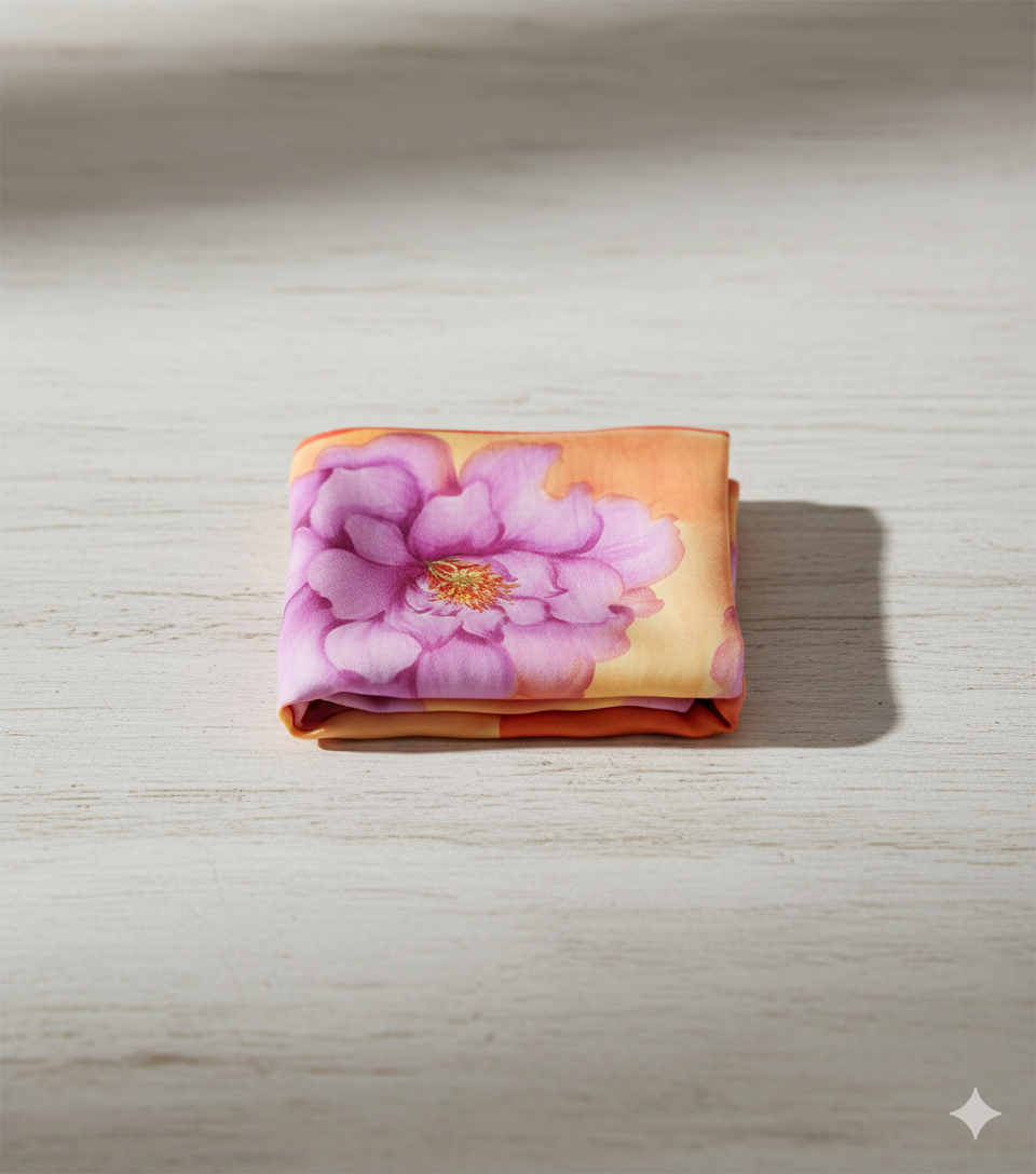 Orange Bloomers - Square Canvas